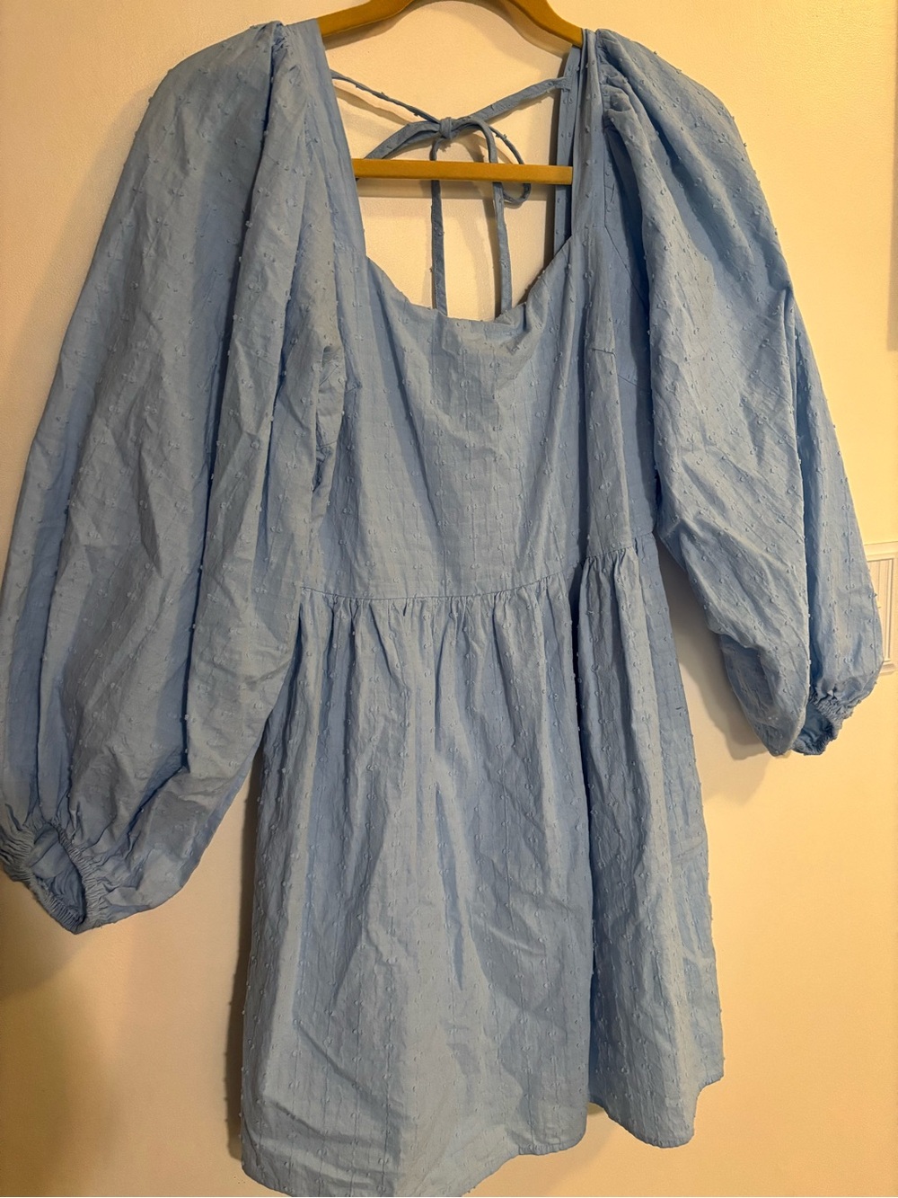 Lulu’s brand Light Blue Puff Sleeve Mini Dress